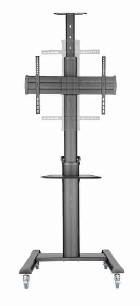 Gembird TVS-70T-02 Aluminum TV floor stand with caster wheels 37"-70" Black