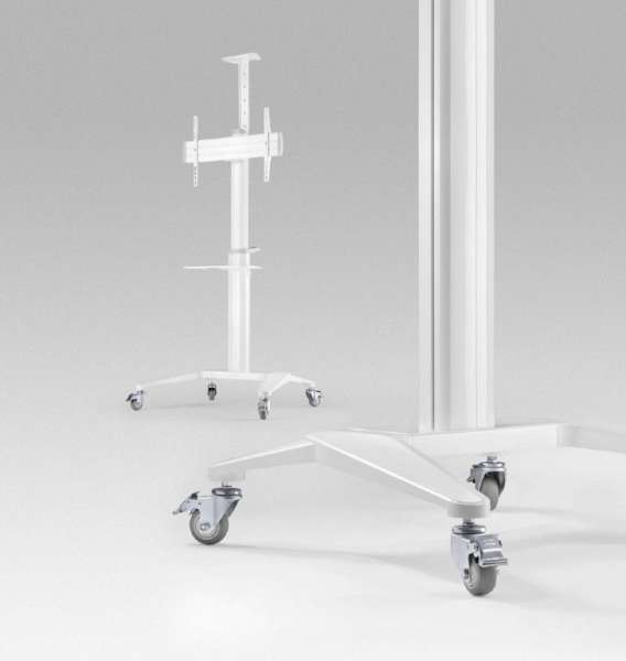 Gembird TVS-70T-02-W Aluminum TV floor stand with caster wheels 37"-70" White