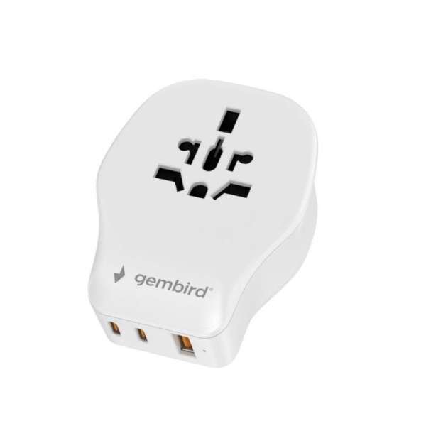 Gembird Universal travel power adapter White