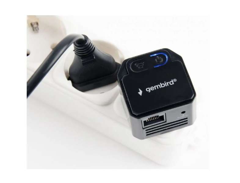 Gembird WNP-RP300-03-BK Wi-Fi repeater 300 Mbps Range Extender Black
