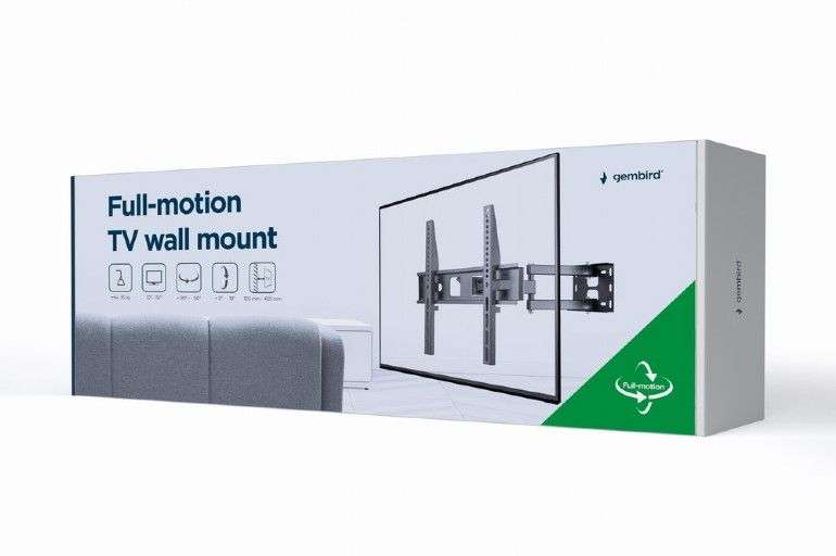 Gembird WM-55ST-03 TV wall mount (full-motion) 32”-55” Black