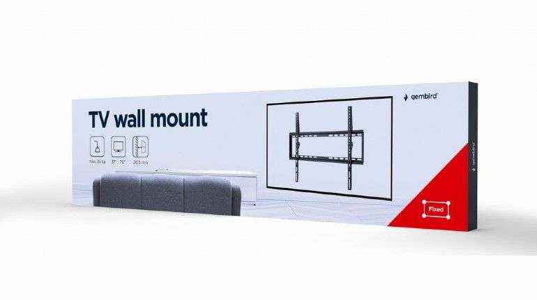 Gembird WM-70F-03 TV wall mount (fixed) 37”-70” Black