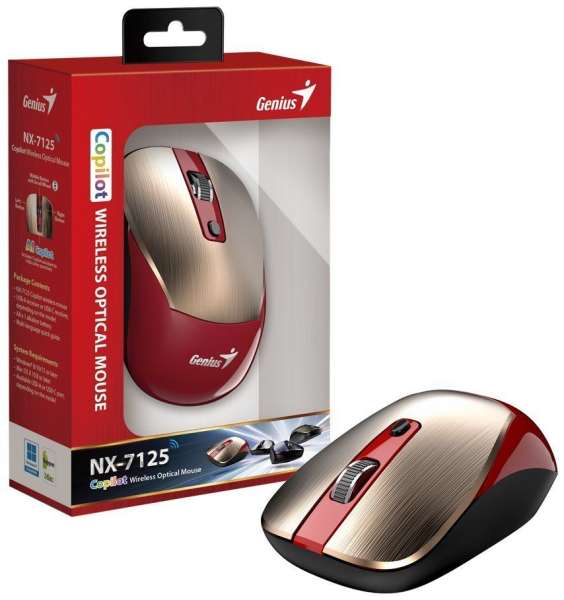 Genius NX-7125 Wireless Mouse Gold/Red