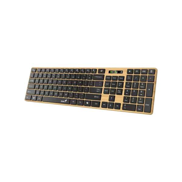 Genius SlimStar 7250BT Copilot Wireless Bluetooth Business Keyboard Pine Wood HU