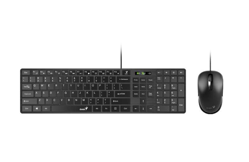 Genius SlimStar C126 Wired keyboard + mouse Black HU