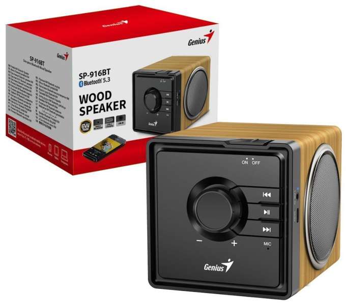 Genius SP-916BT Bluetooth Speaker Pine Wood