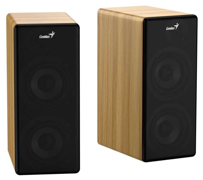 Genius SP-HF1220BT 45-Watt Bluetooth Wood Speakers Pine Wood