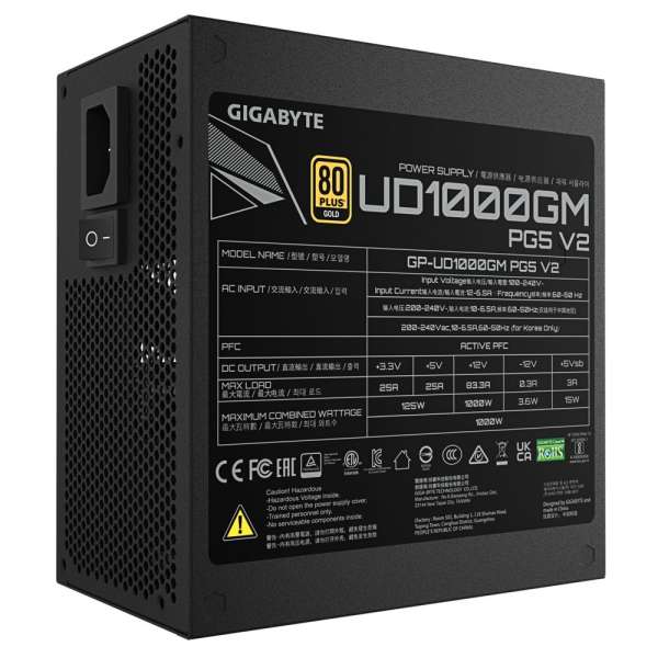 Gigabyte 1000W 80+ Gold UD1000GM PG5 V2