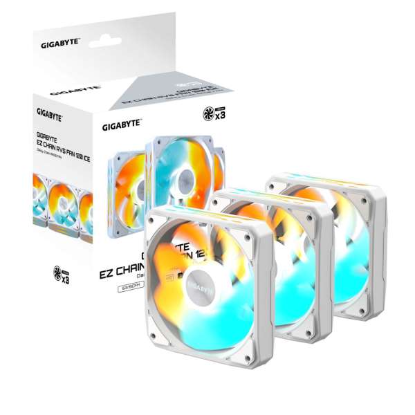 Gigabyte EZ Chain RVS Fan 120 Ice (3-Pack)