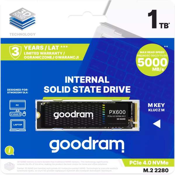 GoodRam 1TB M.2 2280 NVMe PX600