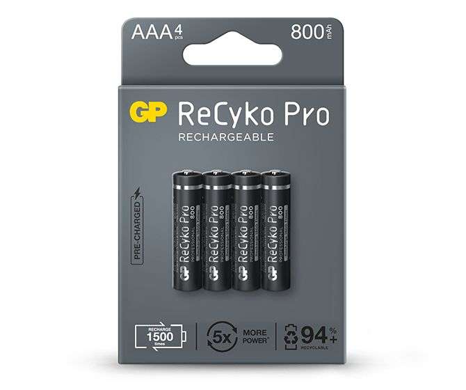 GP ReCyko Pro 800mAh AAA Ni-MH akkumulátor 4db/csomag