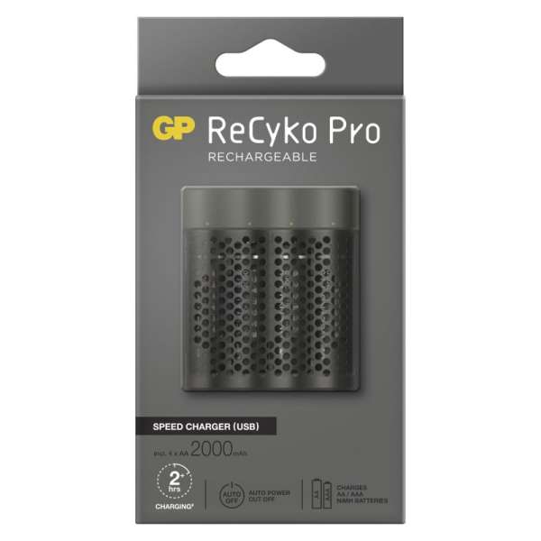 GP ReCyko Speed M451 akkutöltő + 4×AA ReCyko Pro 2000