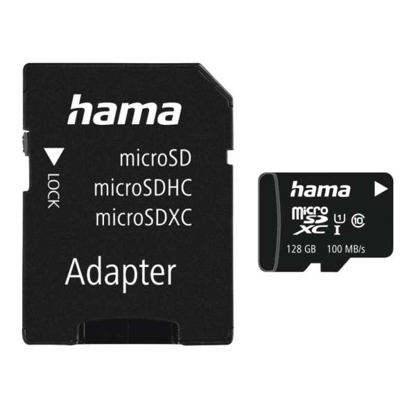 Hama 128GB microSDXC Class 10 UHS-I + Adapterrel