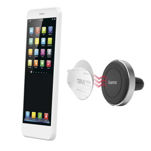 Hama Car Phone Holder Magnetic for Air Vent Universal Black