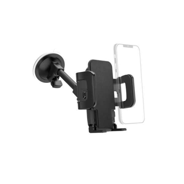 Hama Compact Cell Phone car mount with suction cup, 360° Swivel universal Black