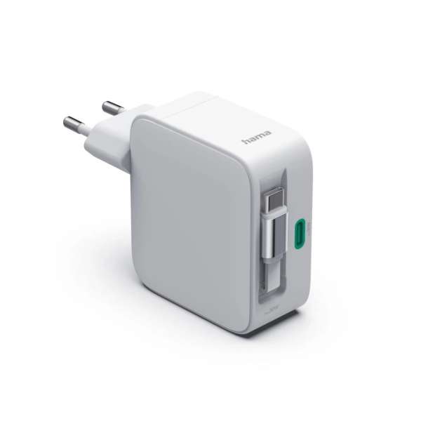 Hama Fast Charger GaN 2xUSB-C PD 30W White