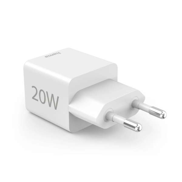 Hama Fast Charger GaN Mini Charger 20W White