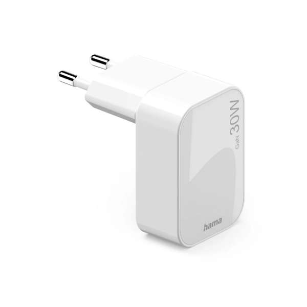 Hama Fast Charger GaN Mini Charger PD 30W White