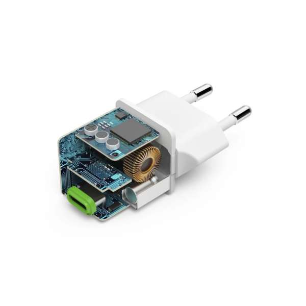 Hama Fast Charger GaN USB-C Super-Mini Charger PD 25W White