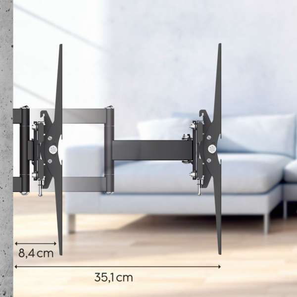 Hama FITV Wall mount full motion 65" Black