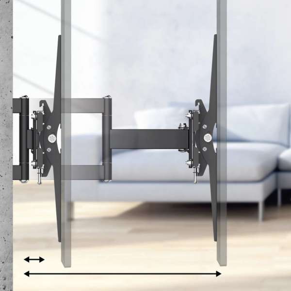 Hama FullMotion TV Wall Bracket 600x400 216cm (85") Black