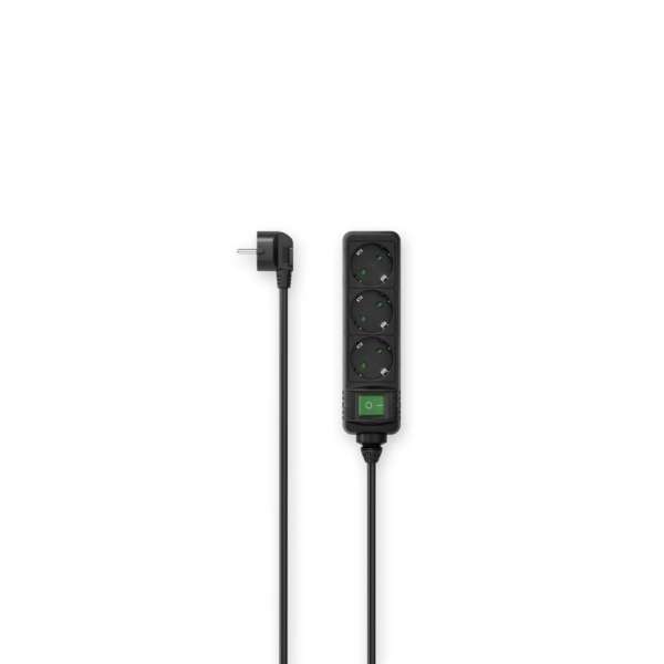 Hama Hálózati Elosztó Kapcsolóval 3DIN 1,4m Black
