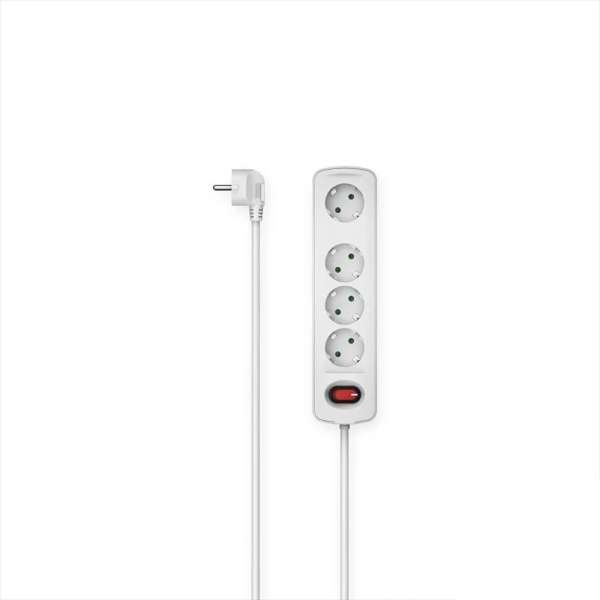 Hama Hálózati Elosztó Kapcsolóval 4DIN 1,5m White