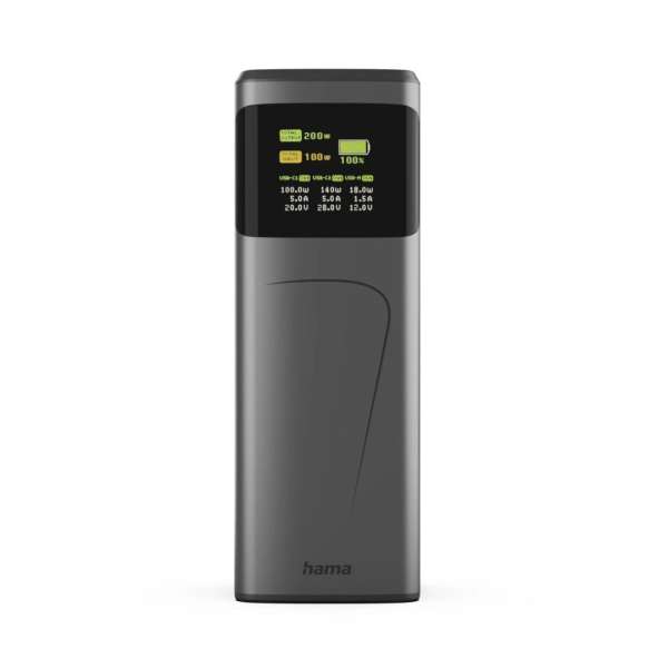Hama ”High Power” 200W 24000mAh PowerBank Grey