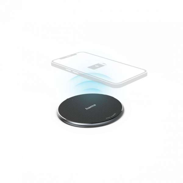 Hama QI-FC10 Wireless Charger 10W Wireless Smartphone Charging Pad Black