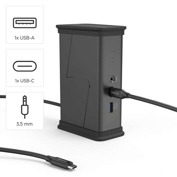 Hama USB 3.1 TYPE-C 9IN1 Dokkoló Grey