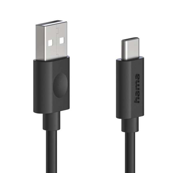 Hama USB-A to USB-C 60W Cable 1,2m Black