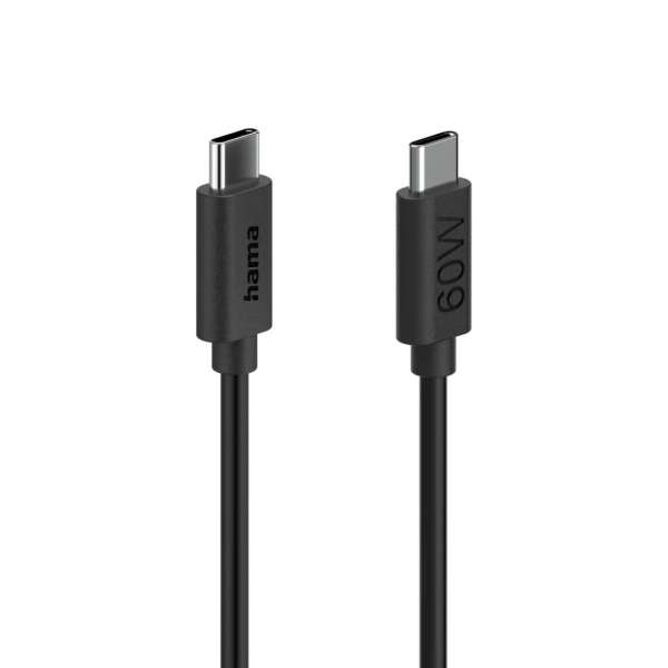 Hama USB-C to USB-C 60W Cable 1,2m Black