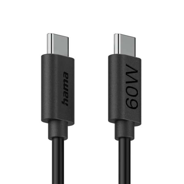 Hama USB-C to USB-C 60W Cable 1,2m Black