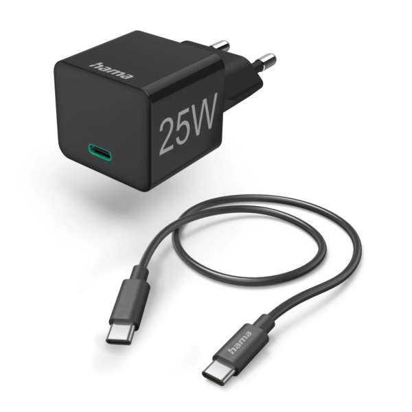 Hama USB Type-C Fast Charge adapter 1m Cable Black