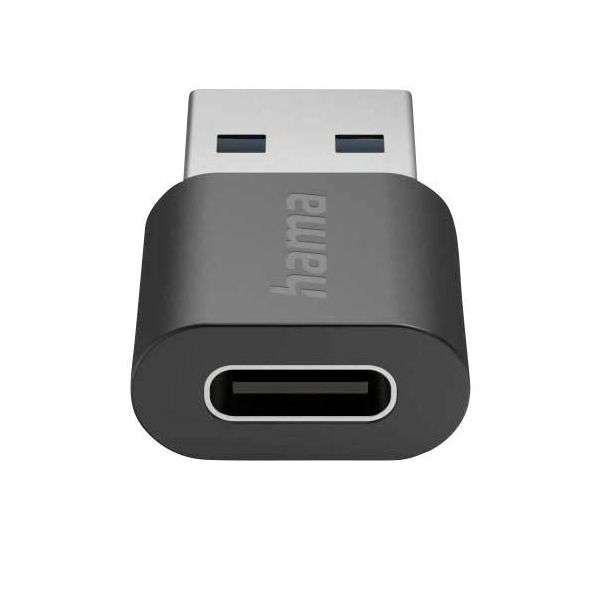 Hama USB3.2 USB-A to USB-C Adapter Black