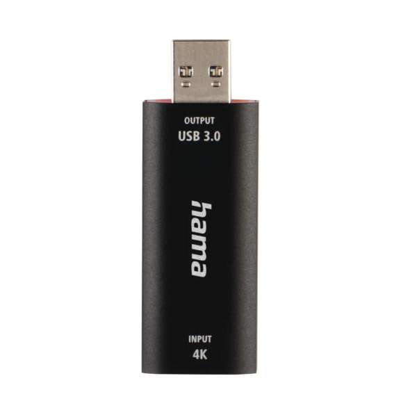 Hama Video Recording Stick USB Plug - HDMI Socket 4K Black