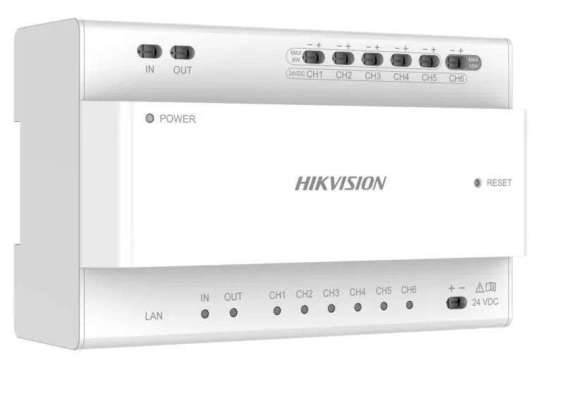 Hikvision Disztribútor egység kétvezetékes IP kaputelefon-rendszerhez