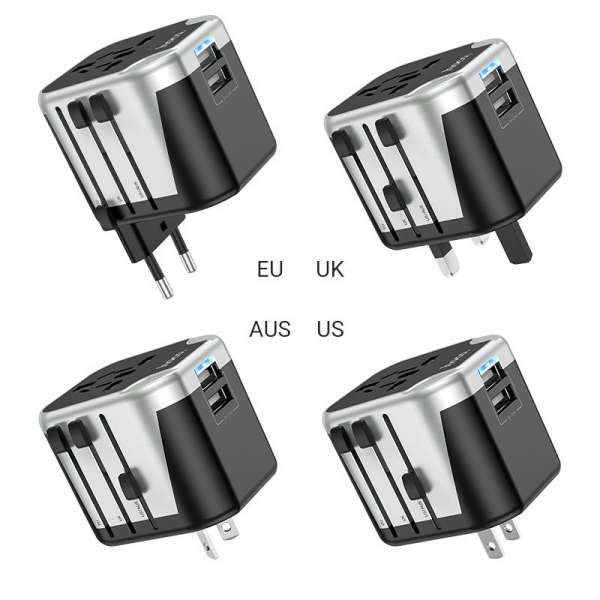 Hoco AC5 World Wall Charger Universal Adapter Grey