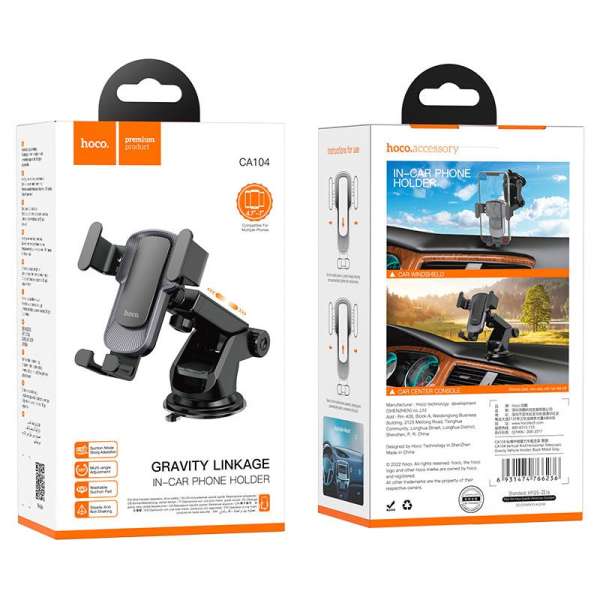 Hoco CA104 Car Phone Holder Black