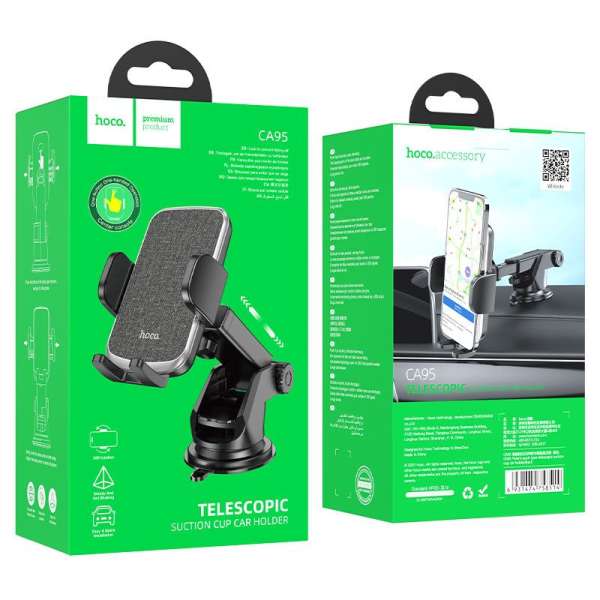 Hoco CA95 Polaris Car Phone Holder Black