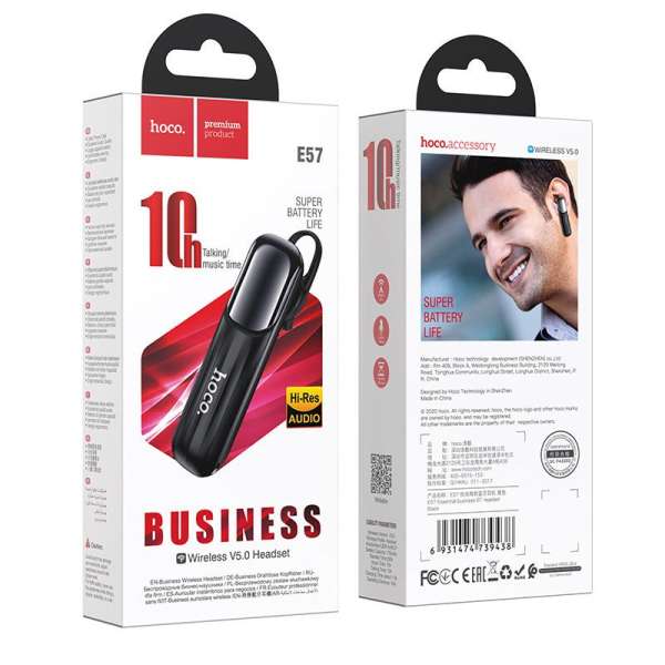 Hoco E57 Essential wireless headset Black
