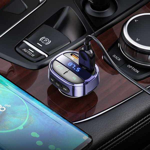 Hoco E70 Bluetooth FM-transmitter Black/Ocean Blue