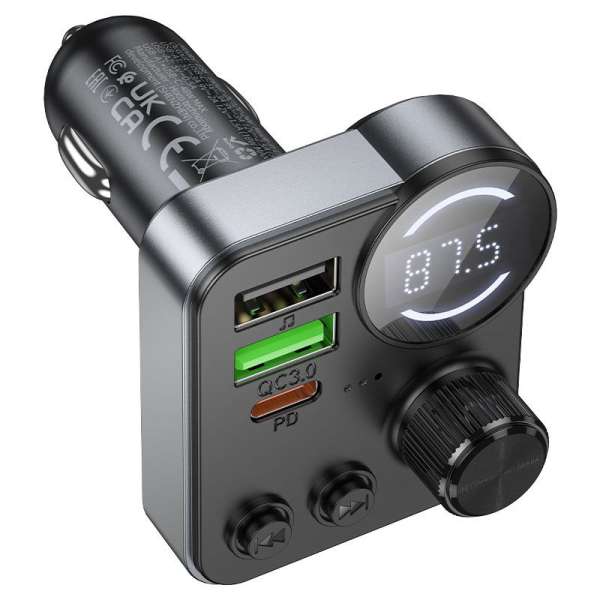 Hoco E86 Alegria Bluetooth FM-transmitter Black