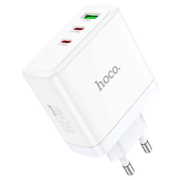 Hoco N30 Glory PD65W + QC3.0 Charger White