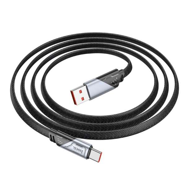 Hoco U119 5A Machine USB-A to USB-C charging data cable 1,2m Black