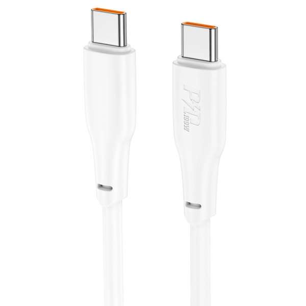 Hoco X93 Force 60W USB-C to USB-C charging data cable 1m White
