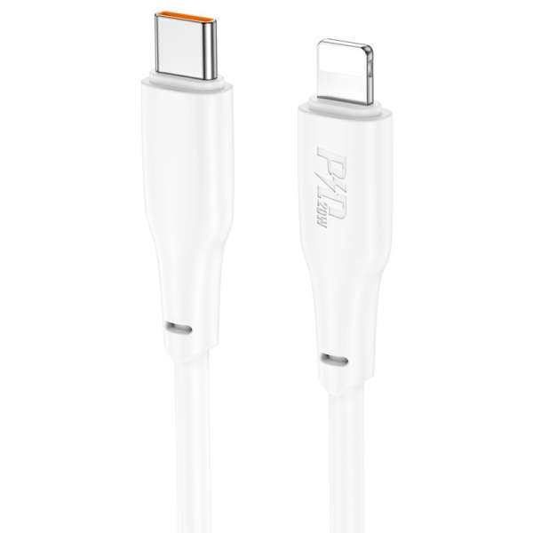 Hoco X93 Force PD20W USB-C to Lightning charging data cable 2m White