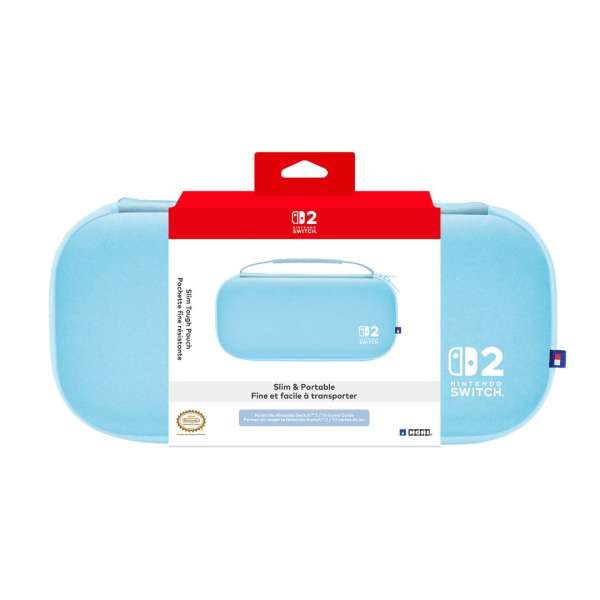 Hori Slim Tough Pouch case for Nintendo Switch 2 Light Blue