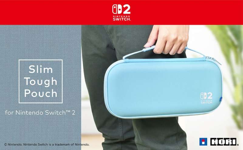 Hori Slim Tough Pouch case for Nintendo Switch 2 Light Blue