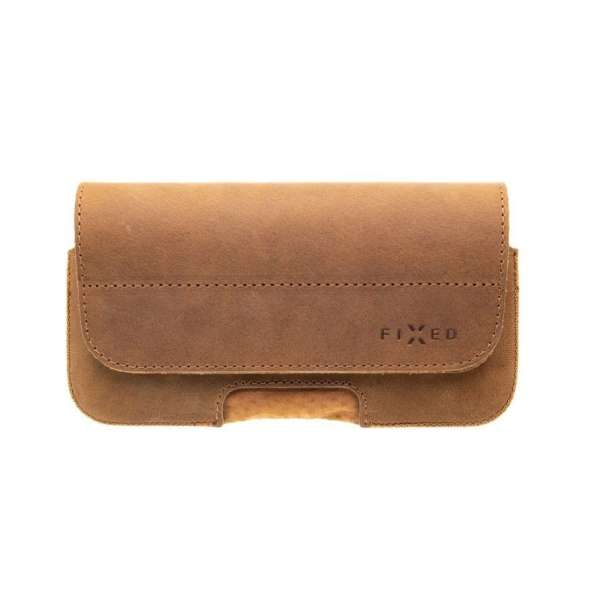 FIXED Horizontal Bőrtok Posh with closing, 5XL méret + Brown